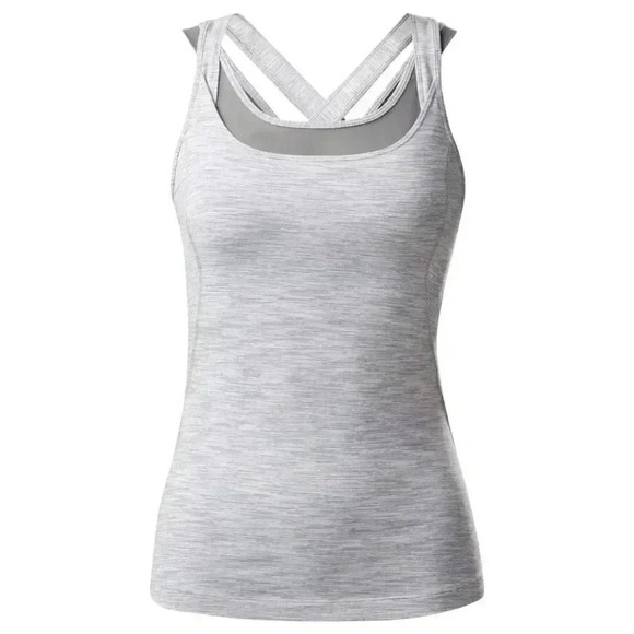 Lululemon Compassion yoga athletic cotton casual crossback stretchy tank  top 4 - Picture 5 of 5